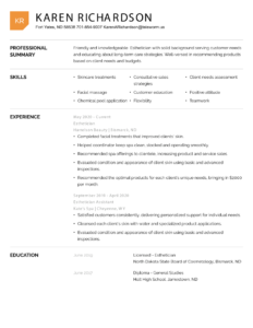 Best Esthetician Resume Examples for 2023 | ResumeNerd