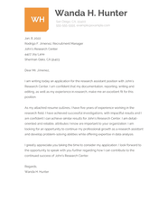 Best Research Assistant Cover Letter Examples ResumeNerd